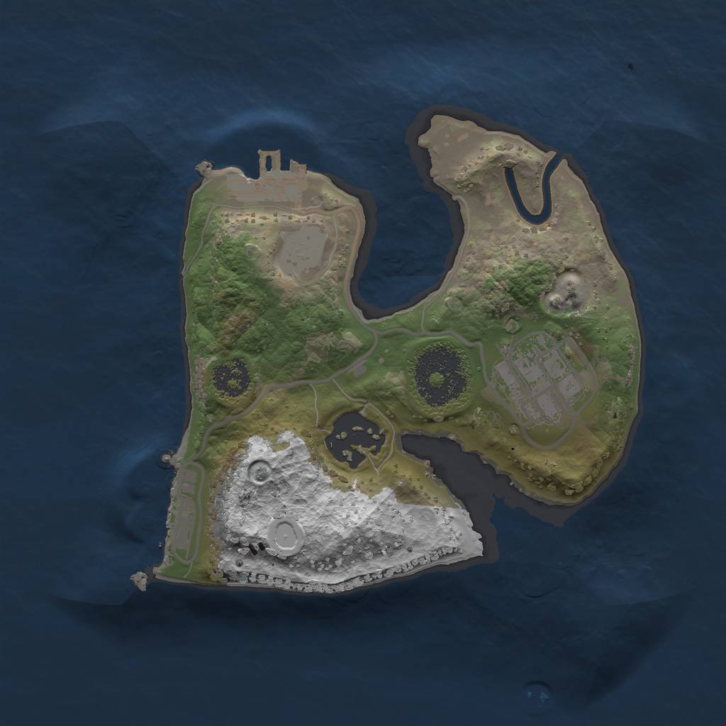 Rust Map: Procedural Map, Size: 2000, Seed: 582684, 9 Monuments