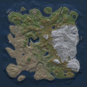 Thumbnail Rust Map: Procedural Map, Size: 4000, Seed: 886661160, 15 Monuments