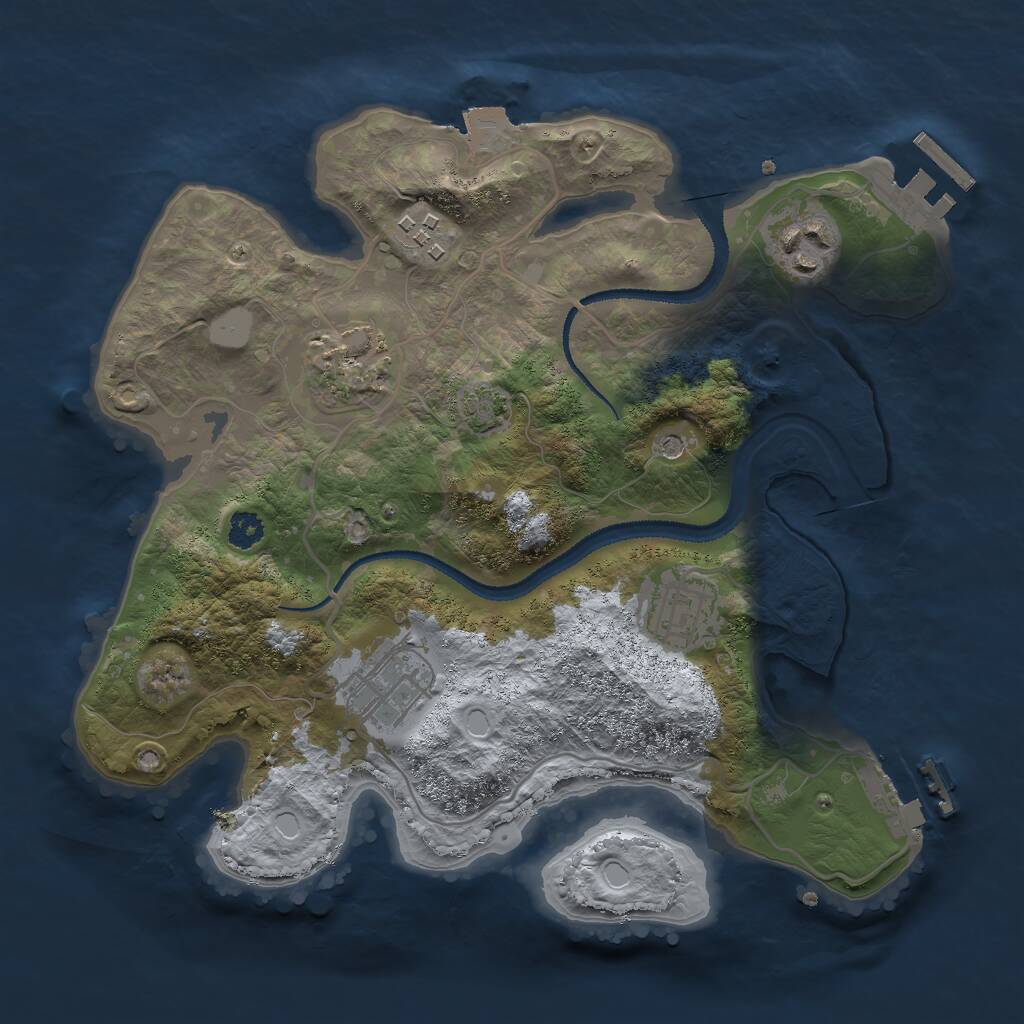 Rust Map: Procedural Map, Size: 2800, Seed: 203010, 10 Monuments
