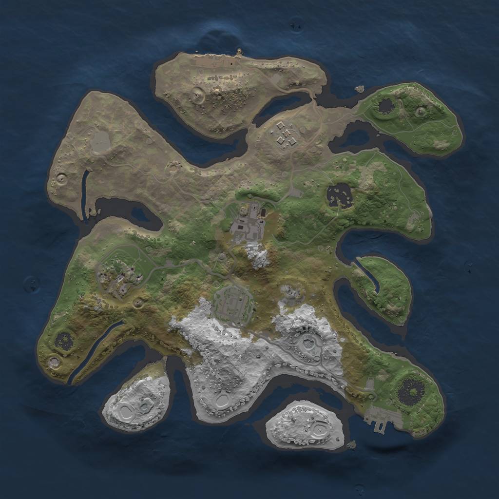 Rust Map: Procedural Map, Size: 2800, Seed: 203010, 13 Monuments