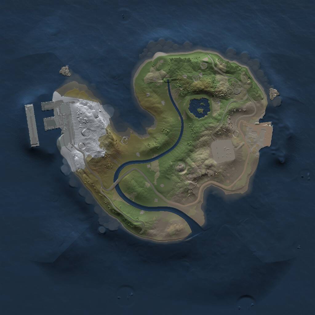 Rust Map: Procedural Map, Size: 1501, Seed: 3672433, 2 Monuments