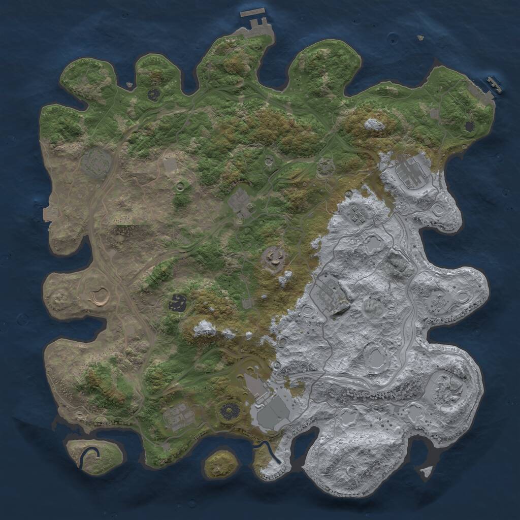 Rust Map: Procedural Map, Size: 4250, Seed: 31221, 17 Monuments