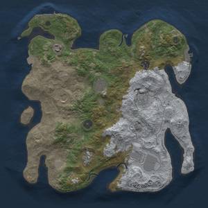 Thumbnail Rust Map: Procedural Map, Size: 3500, Seed: 1618107625, 15 Monuments