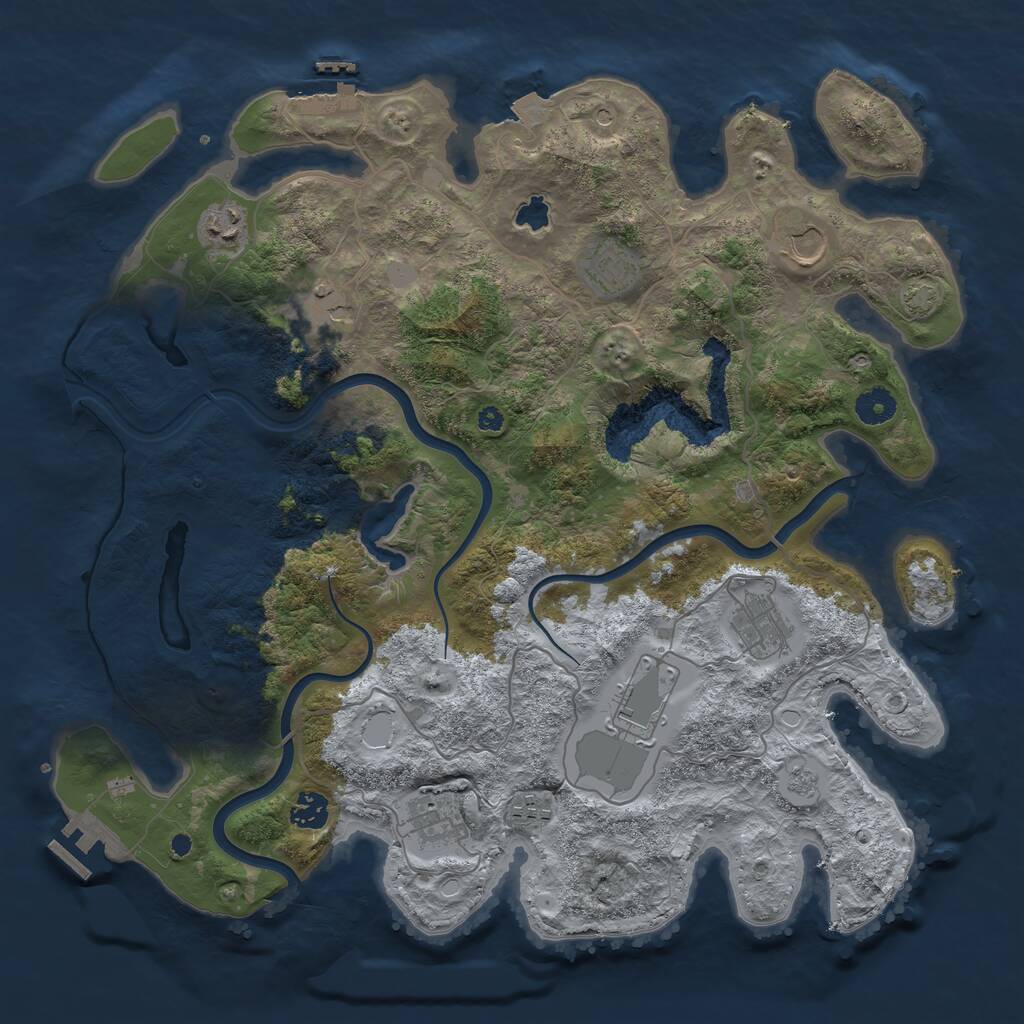 Rust Map: Procedural Map, Size: 4000, Seed: 150655, 15 Monuments