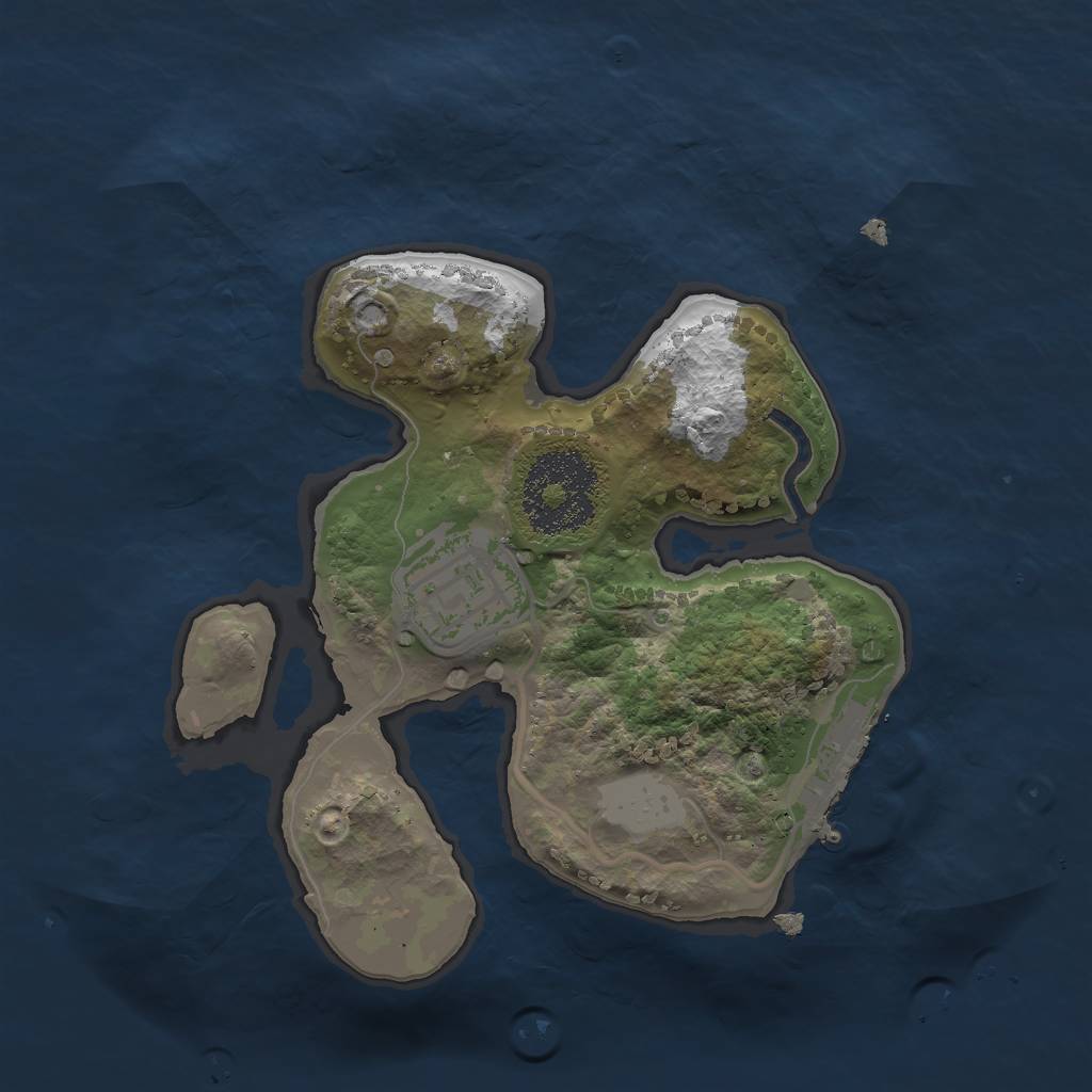 Rust Map: Procedural Map, Size: 2000, Seed: 73483, 7 Monuments