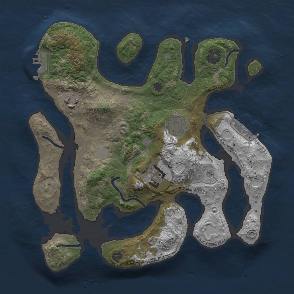 Rust Map: Procedural Map, Size: 2900, Seed: 10, 11 Monuments