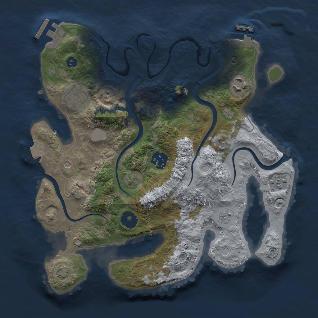 Rust Map: Procedural Map, Size: 2900, Seed: 10, 10 Monuments