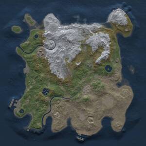 Thumbnail Rust Map: Procedural Map, Size: 3200, Seed: 83917, 11 Monuments