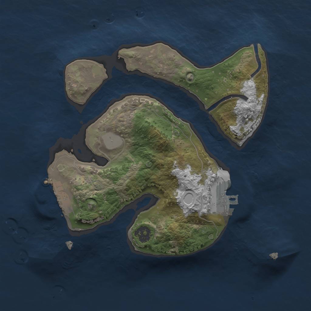 Rust Map: Procedural Map, Size: 2000, Seed: 29482628, 7 Monuments