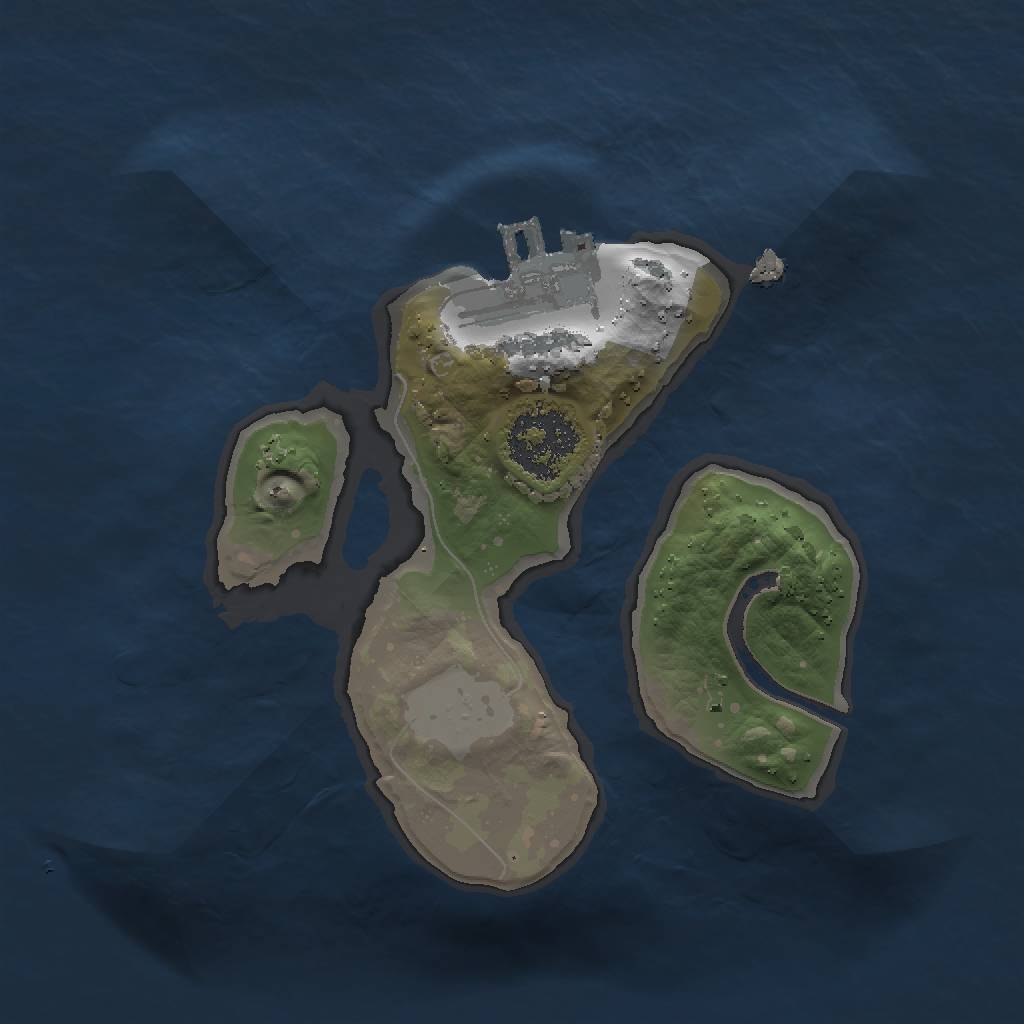 Rust Map: Procedural Map, Size: 1500, Seed: 73483, 5 Monuments