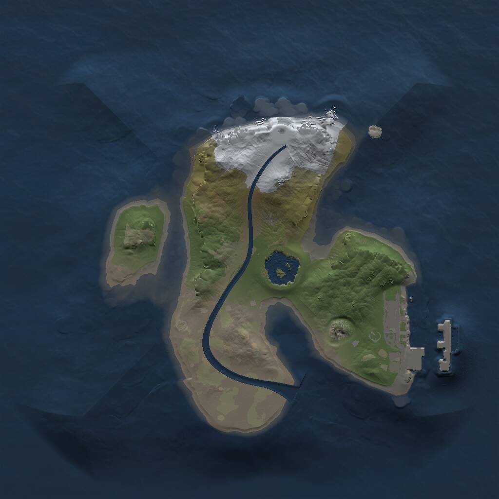Rust Map: Procedural Map, Size: 1500, Seed: 73483, 2 Monuments