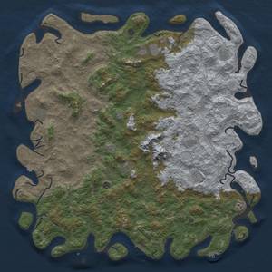 Rust Map: Procedural Map, Size: 6000, Seed: 2342, 19 Monuments