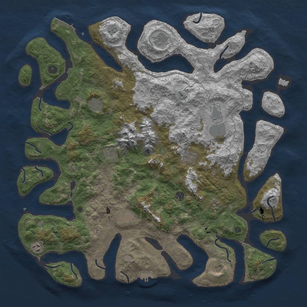 Rust Map: Procedural Map, Size: 5100, Seed: 26486, 19 Monuments