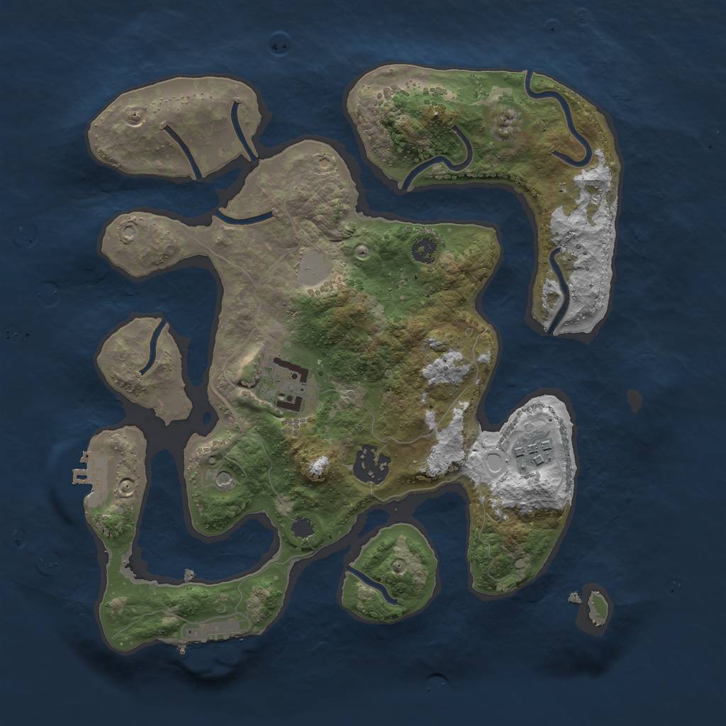 Rust Map: Procedural Map, Size: 2900, Seed: 3080, 11 Monuments