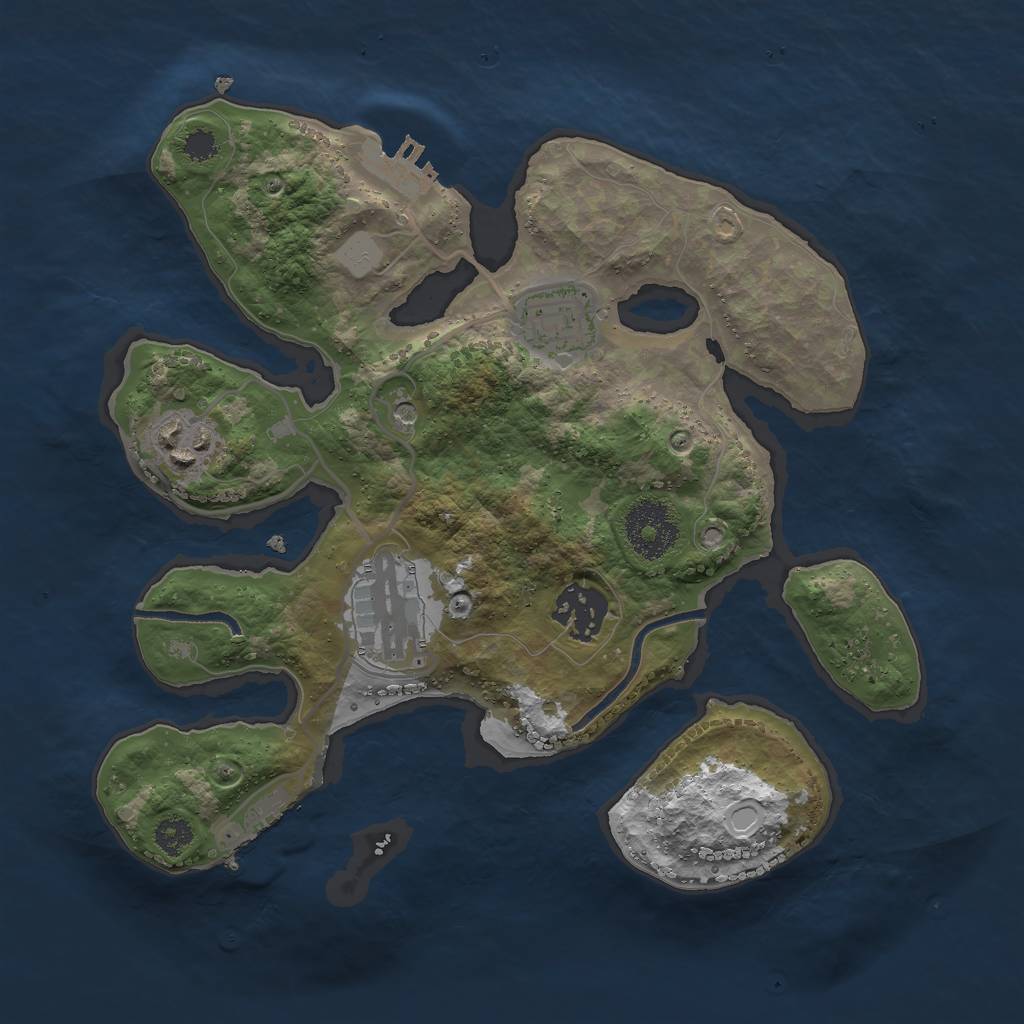 Rust Map: Procedural Map, Size: 2800, Seed: 203050, 12 Monuments