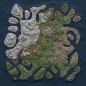 Thumbnail Rust Map: Procedural Map, Size: 4500, Seed: 8888888, 18 Monuments