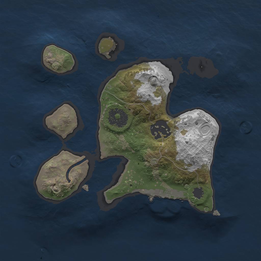 Rust Map: Procedural Map, Size: 1999, Seed: 123, 7 Monuments