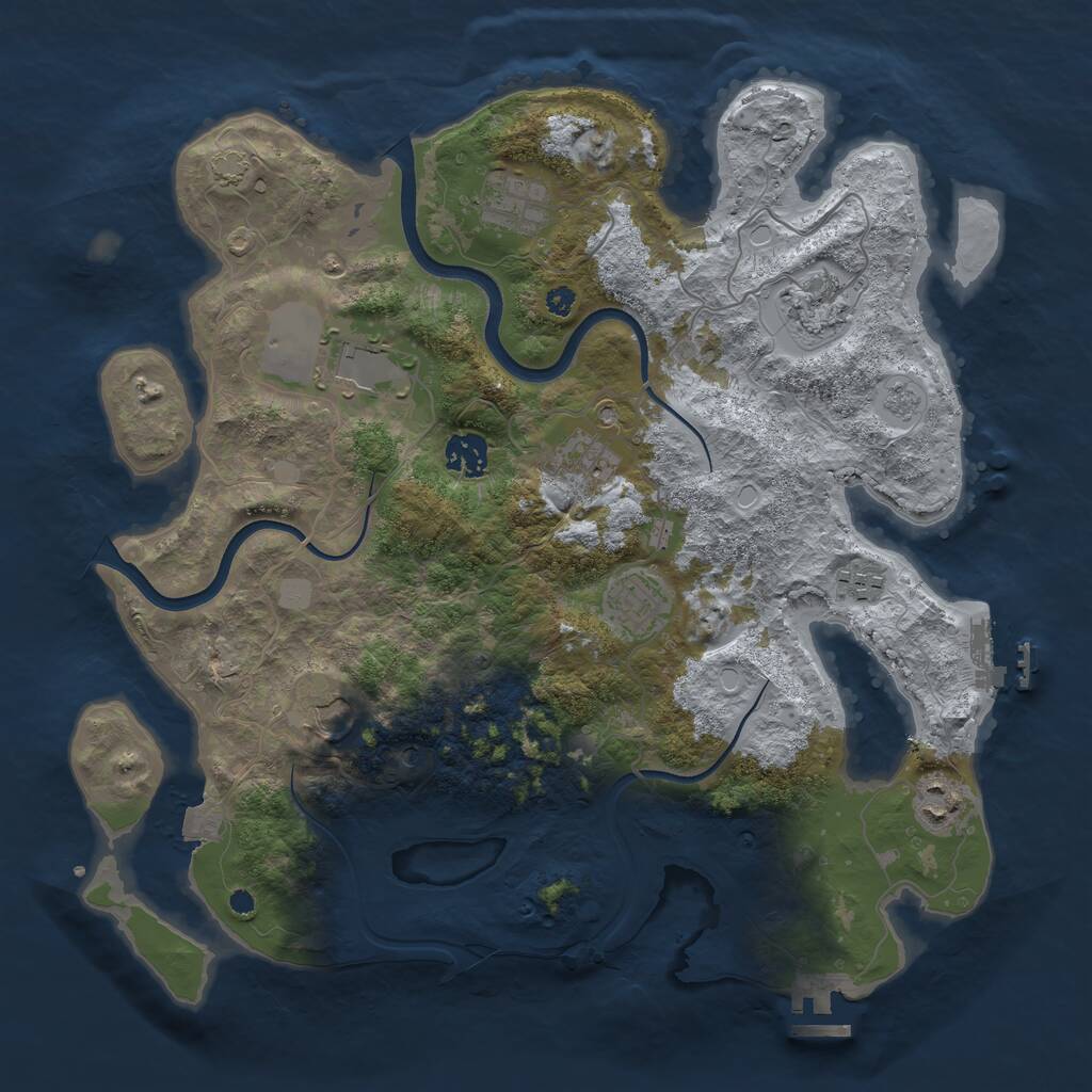 Rust Map: Procedural Map, Size: 3700, Seed: 1567018578, 15 Monuments
