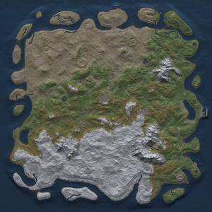 Thumbnail Rust Map: Procedural Map, Size: 6000, Seed: 26, 17 Monuments