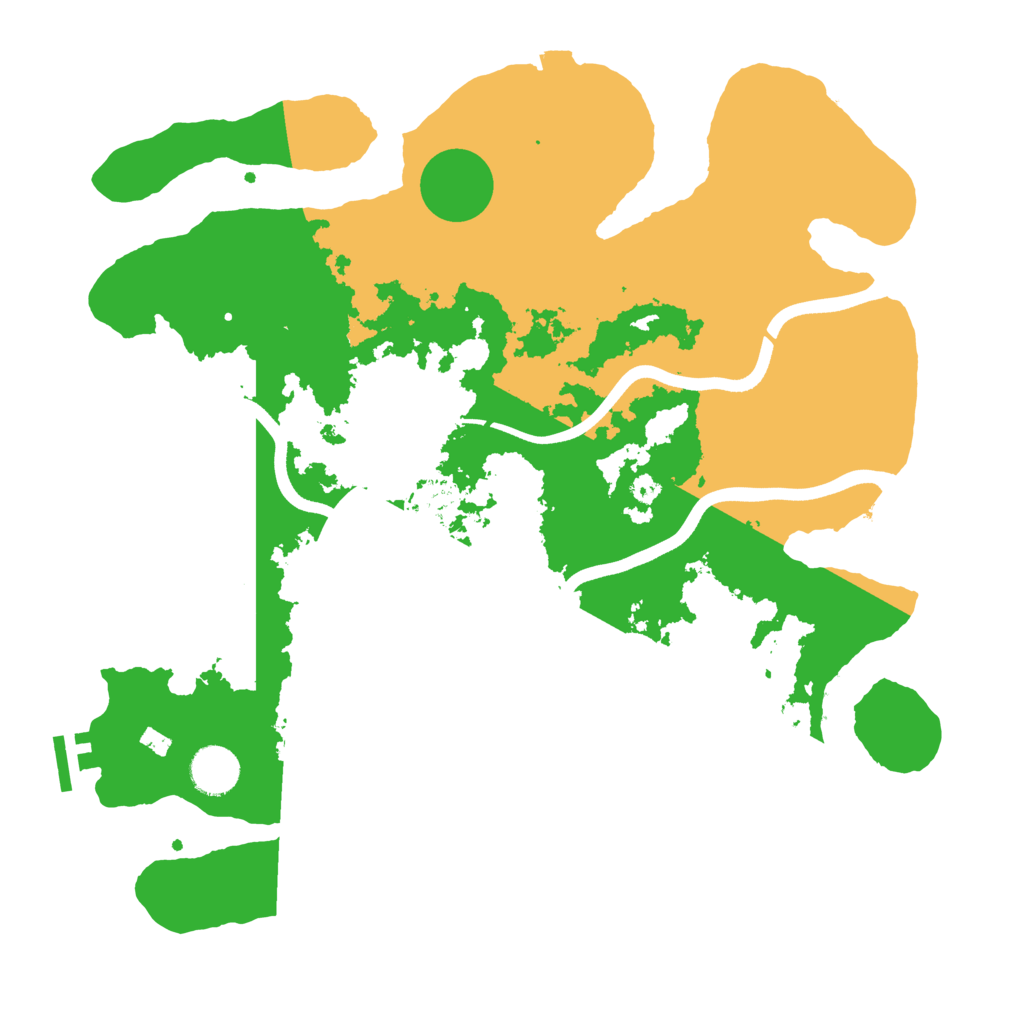Biome Rust Map: Procedural Map, Size: 3700, Seed: 138917164