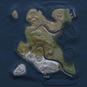 Thumbnail Rust Map: Procedural Map, Size: 2400, Seed: 6738, 7 Monuments