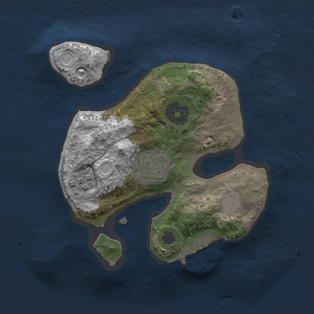 Rust Map: Procedural Map, Size: 2000, Seed: 1234569, 8 Monuments