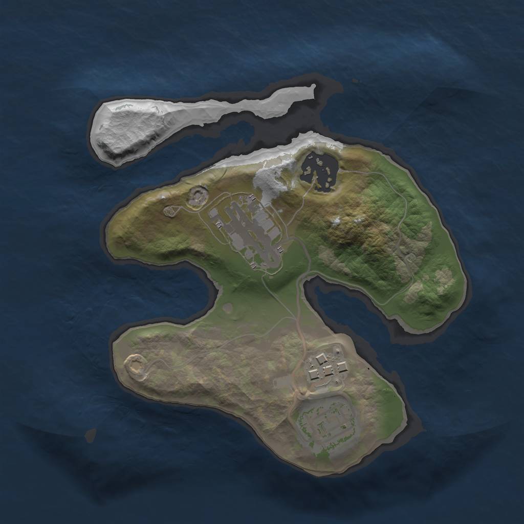 Rust Map: Barren, Size: 2000, Seed: 666297, 6 Monuments