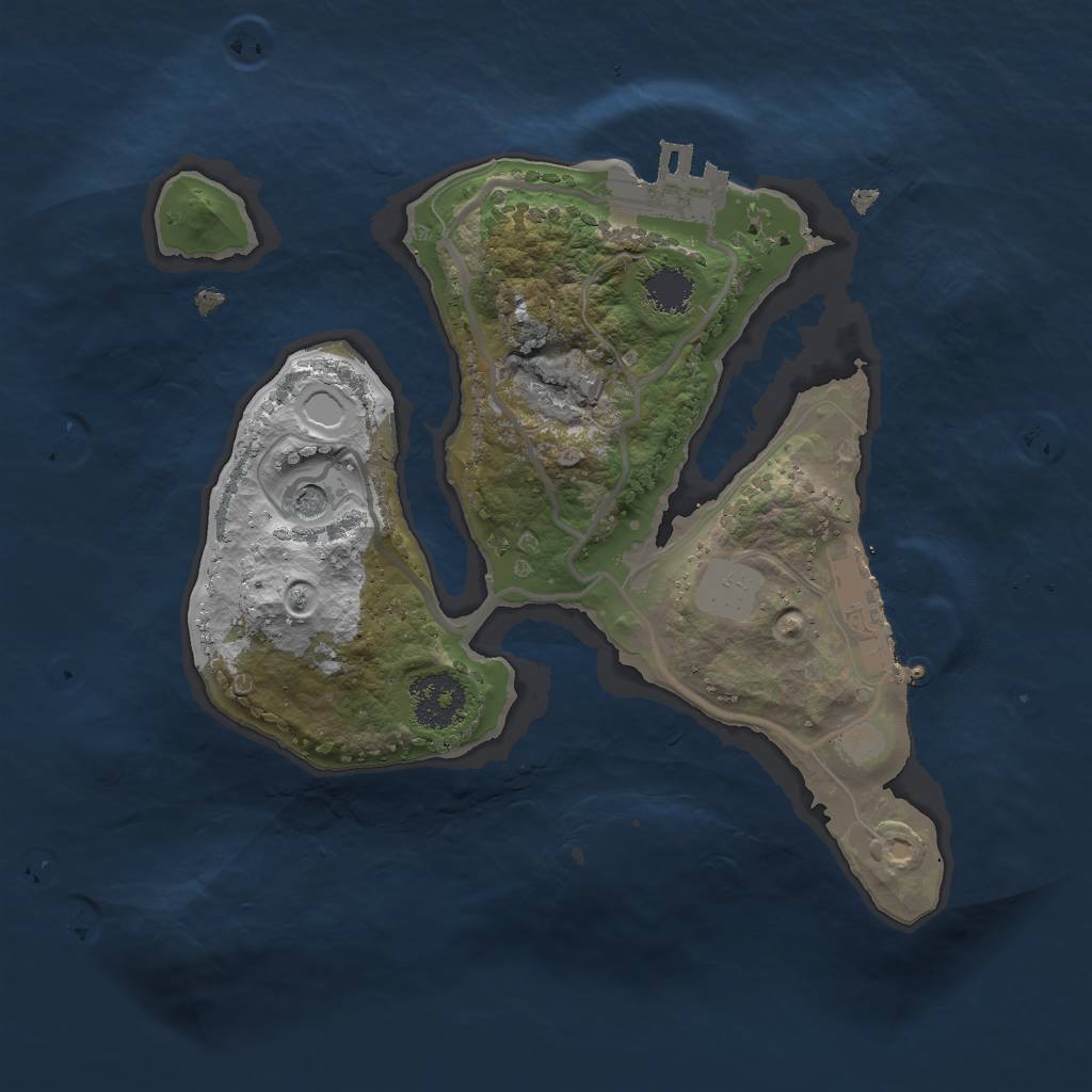 Rust Map: Procedural Map, Size: 2000, Seed: 6739, 8 Monuments