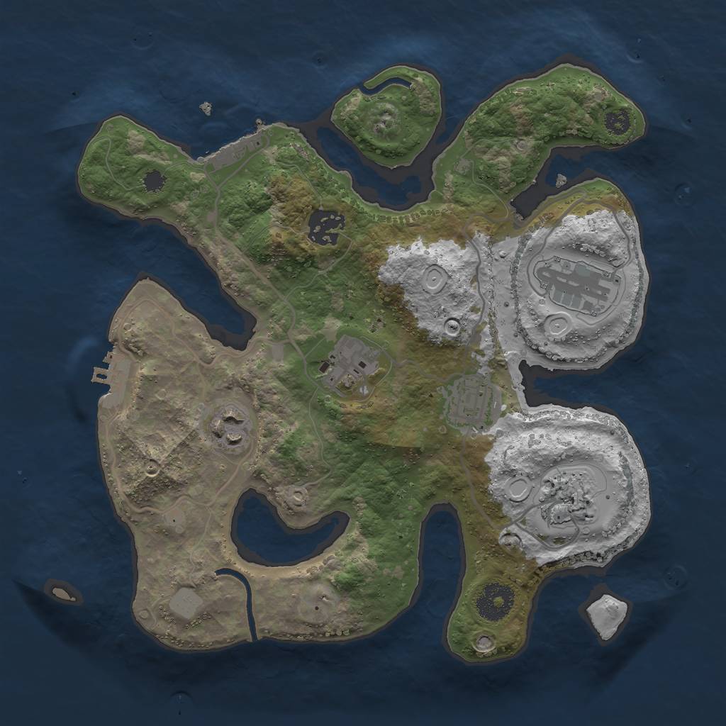 Rust Map: Procedural Map, Size: 2899, Seed: 3057, 13 Monuments