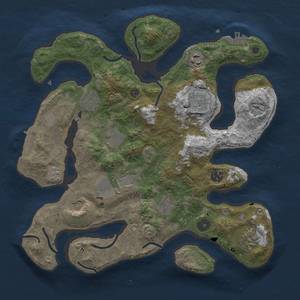 Thumbnail Rust Map: Procedural Map, Size: 3500, Seed: 1525022178, 18 Monuments