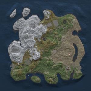 Thumbnail Rust Map: Procedural Map, Size: 3500, Seed: 1090588992, 16 Monuments