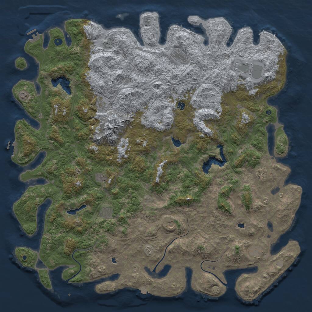 Rust Map: Procedural Map, Size: 6000, Seed: 1648895094, 17 Monuments