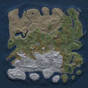 Thumbnail Rust Map: Procedural Map, Size: 4000, Seed: 4325, 15 Monuments