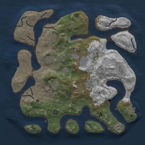 Thumbnail Rust Map: Procedural Map, Size: 4000, Seed: 1117857028, 17 Monuments