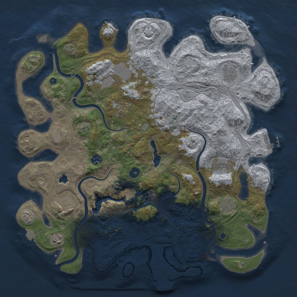 Rust Map: Procedural Map, Size: 4250, Seed: 1964695930, 15 Monuments