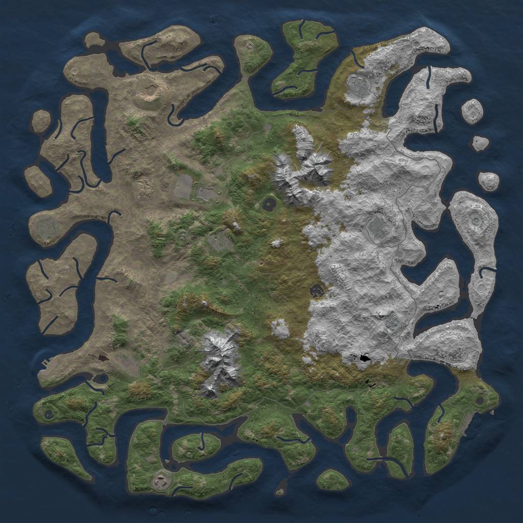 Rust Map: Procedural Map, Size: 5800, Seed: 9000000, 19 Monuments