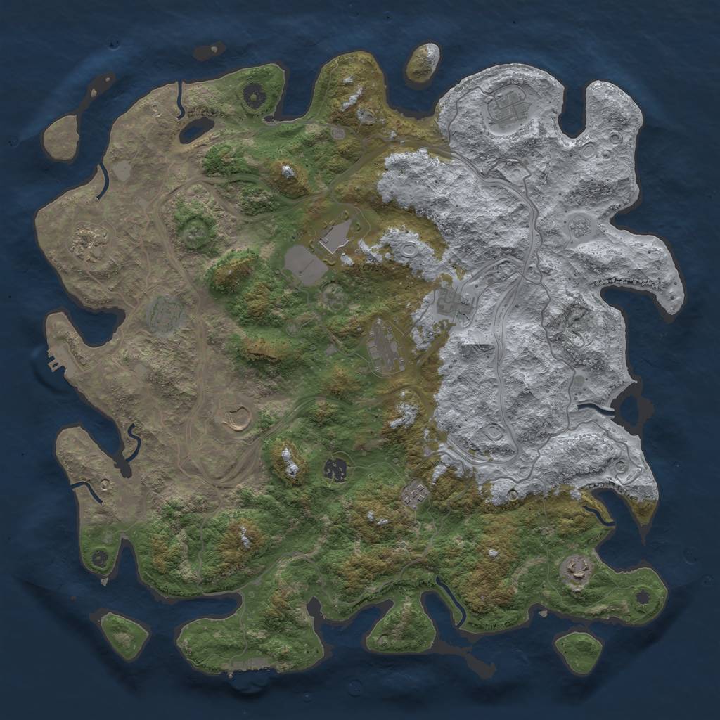 Rust Map: Procedural Map, Size: 4500, Seed: 20211108, 17 Monuments