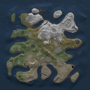 Thumbnail Rust Map: Procedural Map, Size: 3500, Seed: 2427745, 18 Monuments