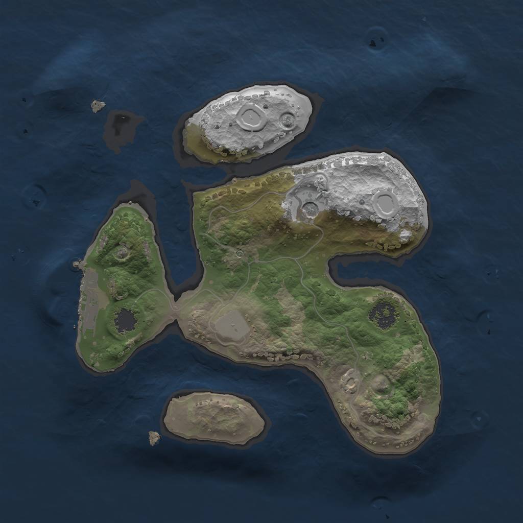 Rust Map: Procedural Map, Size: 2000, Seed: 4587, 7 Monuments