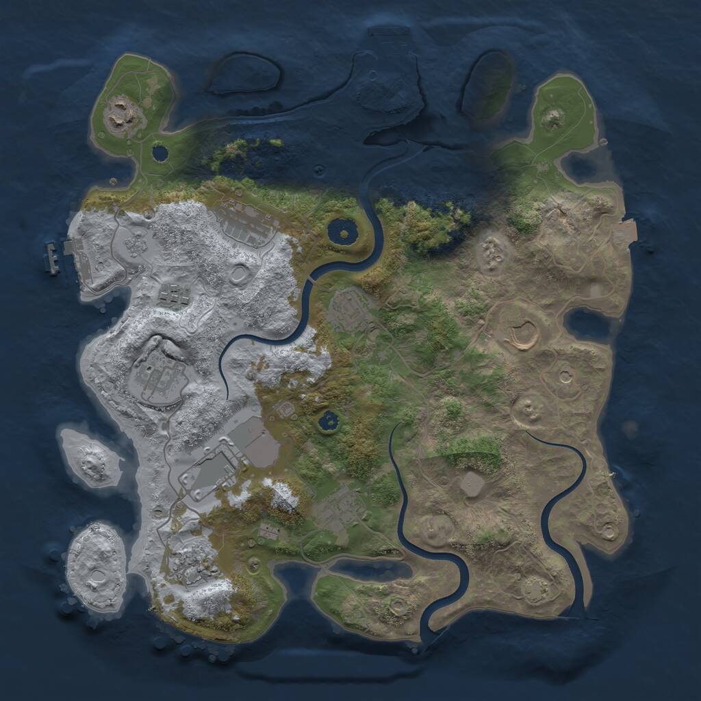 Rust Map: Procedural Map, Size: 3600, Seed: 4848595, 15 Monuments