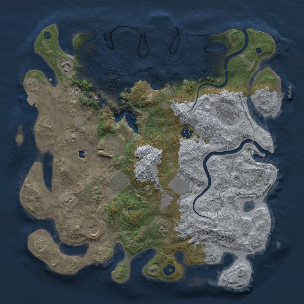 Rust Map: Procedural Map, Size: 4000, Seed: 659, 15 Monuments