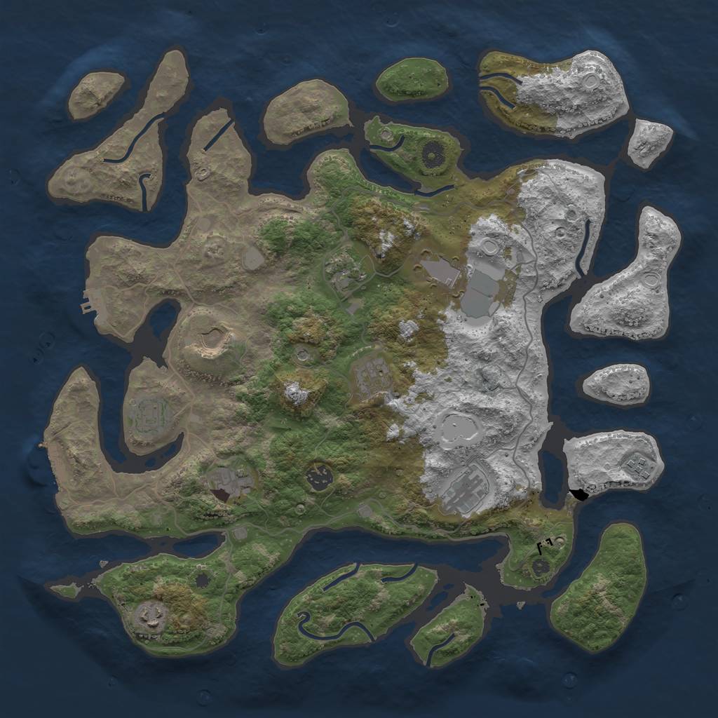 Rust Map: Procedural Map, Size: 4250, Seed: 50053814, 18 Monuments