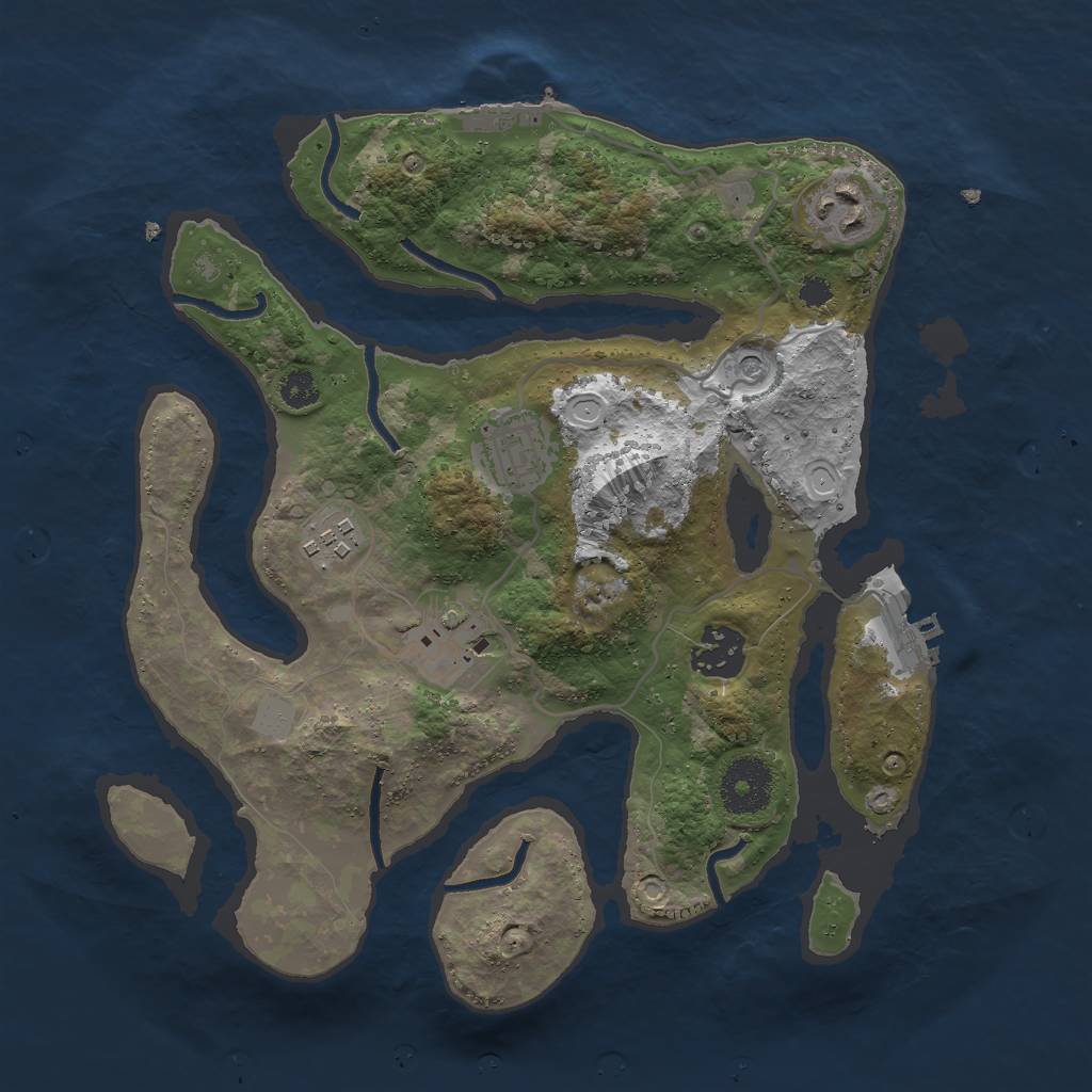 Rust Map: Procedural Map, Size: 3000, Seed: 31234, 13 Monuments