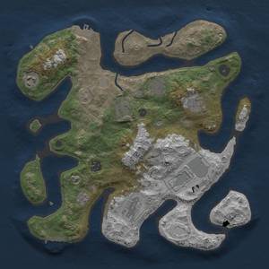 Thumbnail Rust Map: Procedural Map, Size: 3500, Seed: 106792937, 16 Monuments