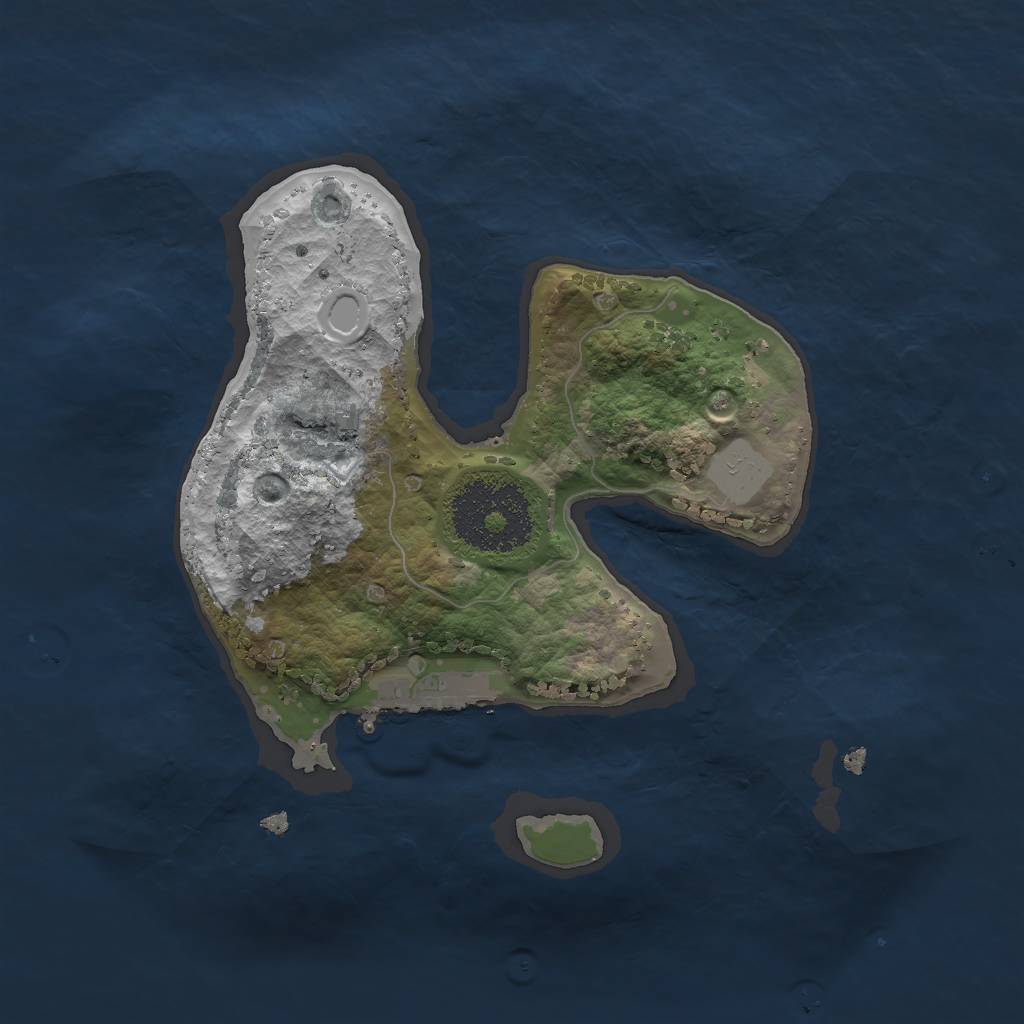 Rust Map: Procedural Map, Size: 2000, Seed: 1105, 6 Monuments