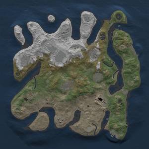 Thumbnail Rust Map: Procedural Map, Size: 3500, Seed: 651443303, 18 Monuments