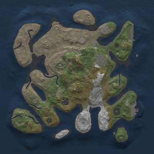 Thumbnail Rust Map: Procedural Map, Size: 3000, Seed: 53003, 13 Monuments