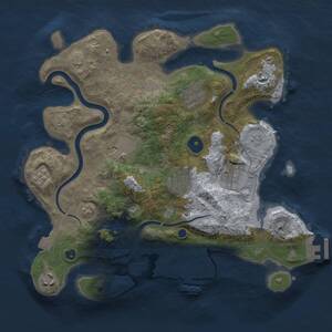 Thumbnail Rust Map: Procedural Map, Size: 3200, Seed: 696969, 12 Monuments
