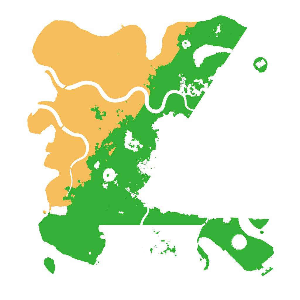 Biome Rust Map: Procedural Map, Size: 3500, Seed: 90922189