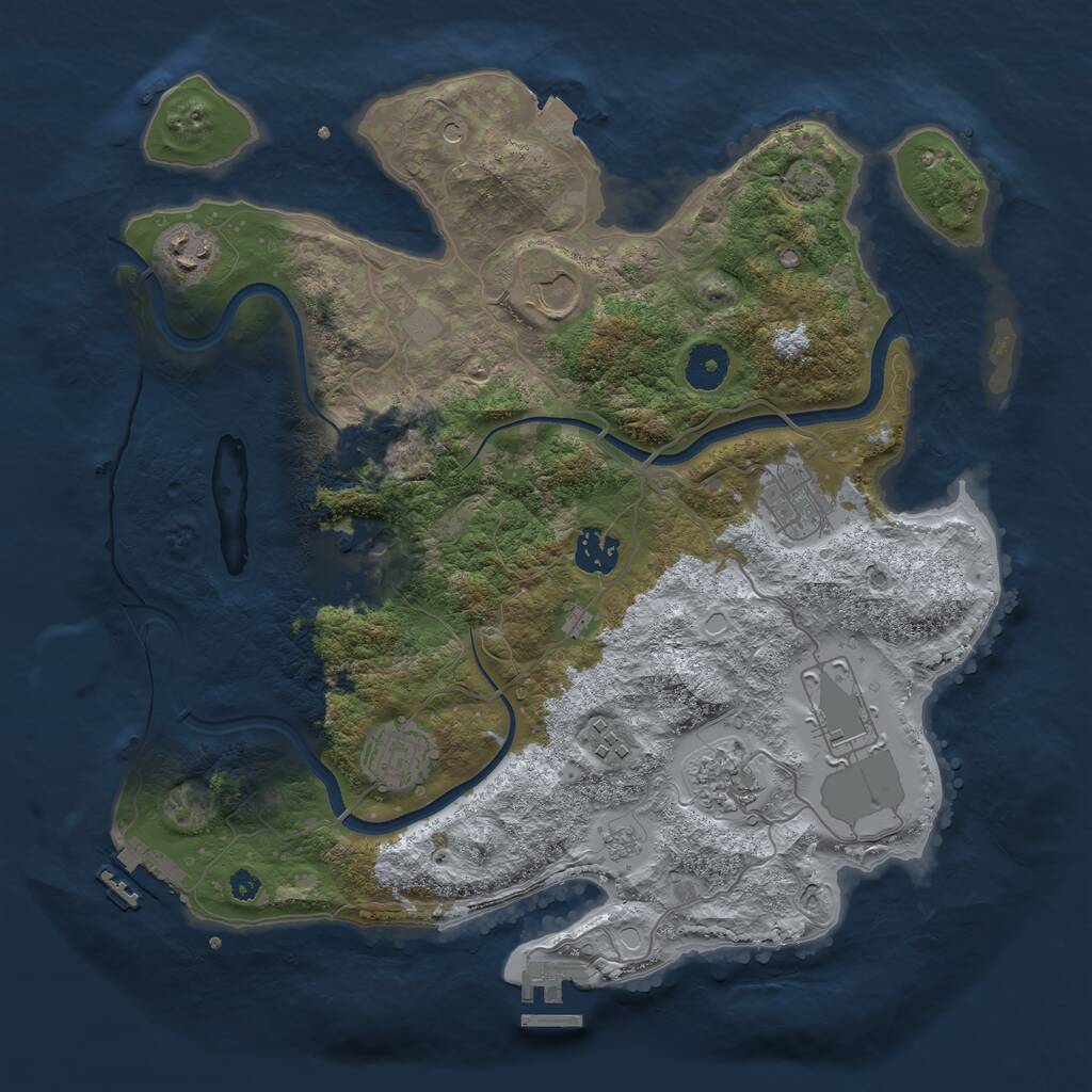 Rust Map: Procedural Map, Size: 3600, Seed: 111, 15 Monuments